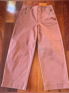 Spanx Stretch Twill Wide Leg Crop Pants